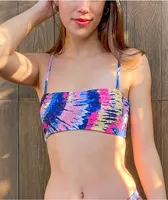 Damsel Jas Multi Tie Dye Bandeau Bikini Top