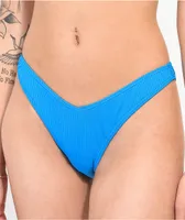 Damsel Luna Flat Rib Blue High Leg Bikini Bottom