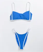Damsel Maldive Mini Rib Blue Bandeau Bikini Top