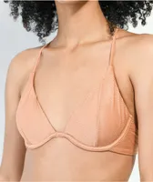 Damsel Nia Crosshatch Nude Triangle Bikini Top