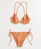 Damsel Nia Crosshatch Nude Triangle Bikini Top