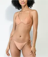 Damsel Nia Crosshatch Nude Triangle Bikini Top