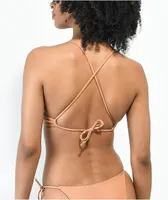 Damsel Nia Crosshatch Nude Triangle Bikini Top