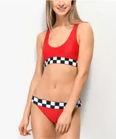 Damsel Tana Checkered Red Bikini Top