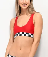 Damsel Tana Checkered Red Bikini Top