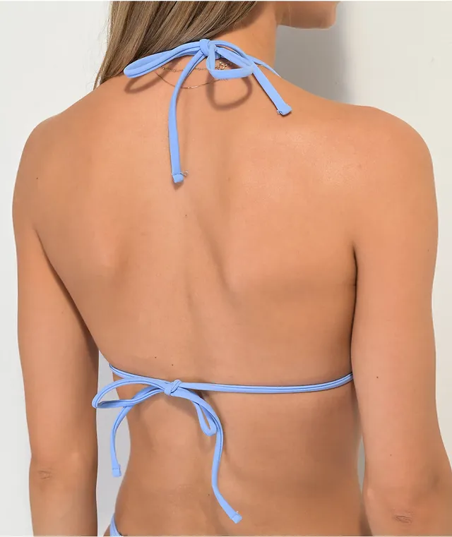 Damsel Tiff Ruffle Blue Bell Triangle Bikini Top