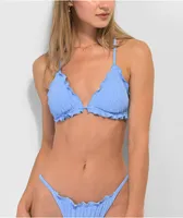 Damsel Tiff Ruffle Blue Bell Triangle Bikini Top