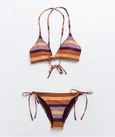 Damsel Vignetto Stripe Triangle Bikini Top