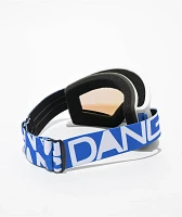 Dang Joey Fava White & Blue Mirror Snowboard Goggles