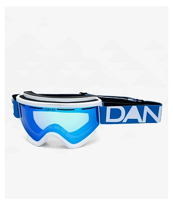 Dang Joey Fava White & Blue Mirror Snowboard Goggles