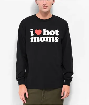 Danny Duncan I Heart Hot Moms Black Long Sleeve T-Shirt