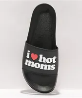 Danny Duncan I Heart Hot Moms Black Slide Sandals