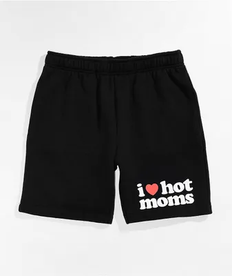 Danny Duncan I Heart Hot Moms Black Sweat Shorts