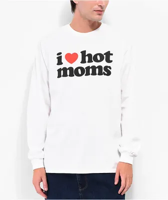 Danny Duncan I Heart Hot Moms White Long Sleeve T-Shirt