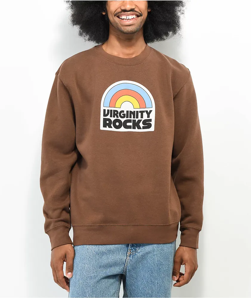 Danny Duncan Virginity Rocks Aviator Brown Crewneck Sweatshirt