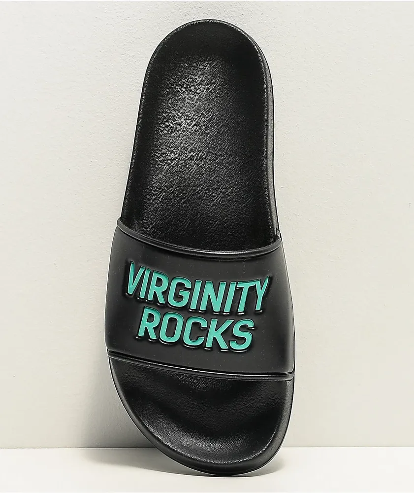 Danny Duncan Virginity Rocks Black & Blue Slide Sandals