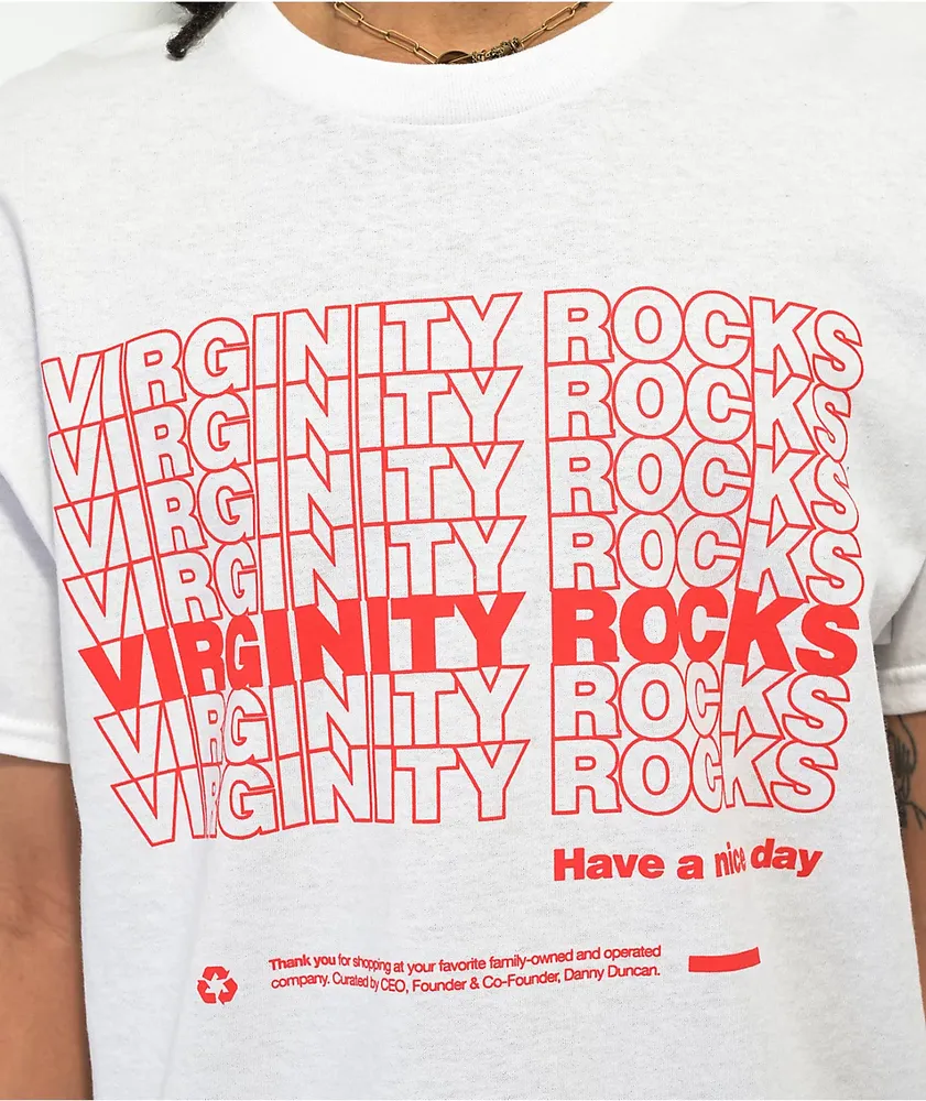 Danny Duncan Virginity Rocks Thanks White T-Shirt