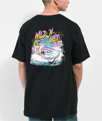 Dark Seas Wild N Wet Black T-Shirt