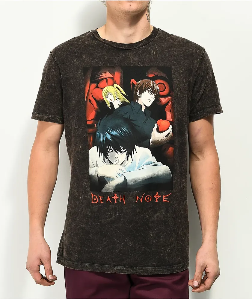 Death Note Cast Black Washed T-Shirt