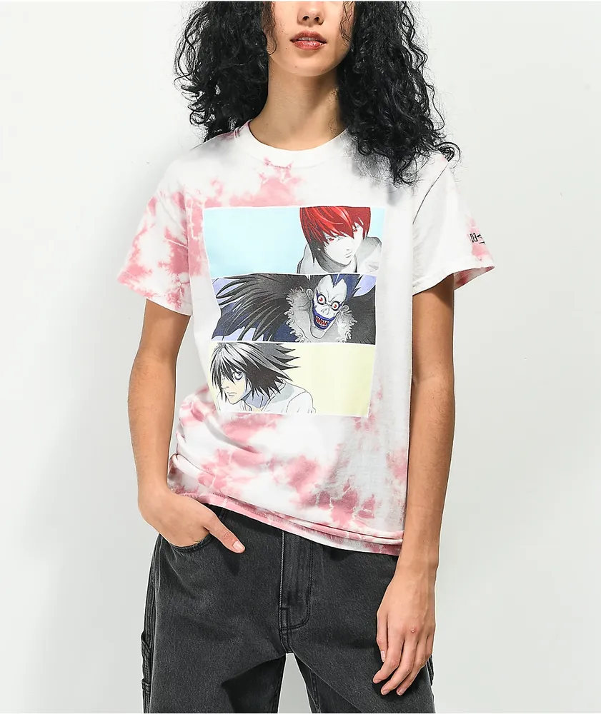 Desert Dreamer Death Note Panels Pink Tie Dye T-Shirt