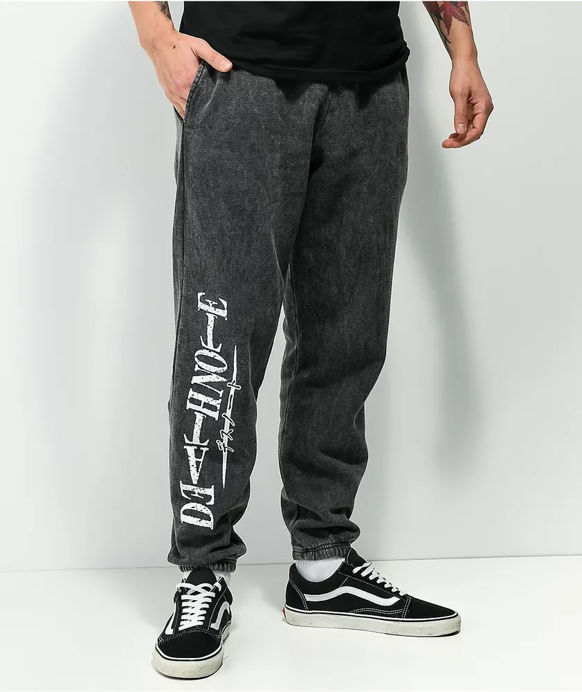 Neon_riot Death Note Washed Black Sweatpants
