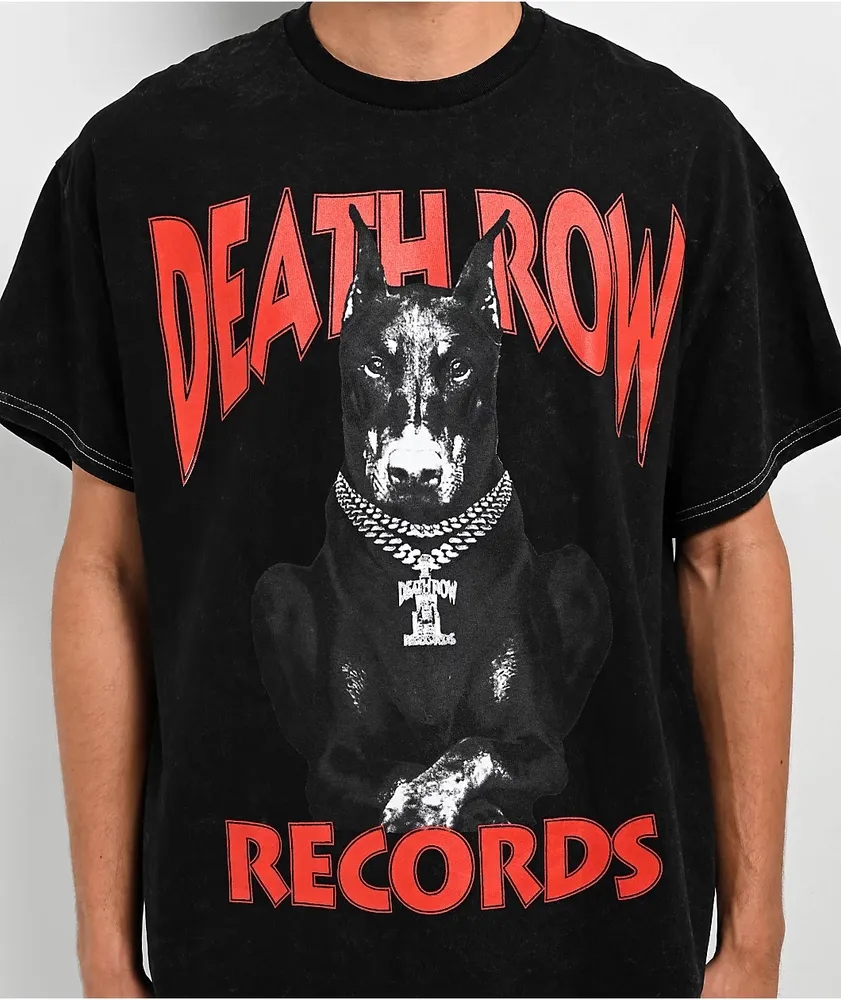 Death Row Chain Dog Black Wash T-Shirt