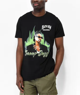 Death Row Flame Snoop Black T-Shirt
