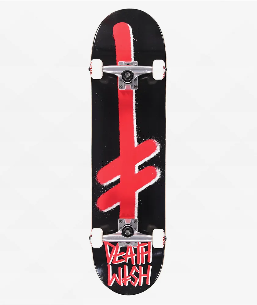 Deathwish Gang Logo 8.0" Black & Red Skateboard Complete