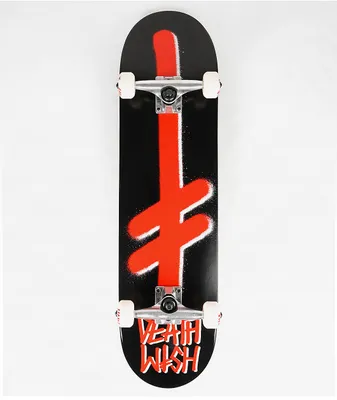 Deathwish Gang Logo Black & Red 8.0" Skateboard Complete