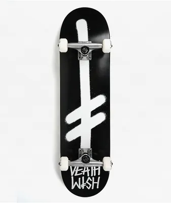 Deathwish Gang Logo Black & White 8.25" Skateboard Complete