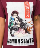 Demon Slayer Protect Burgundy T-Shirt