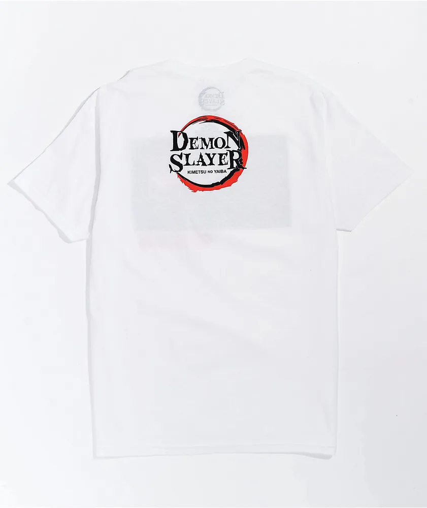 Demon Slayer Tanjiro Flame White T-Shirt