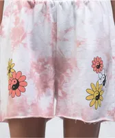 Desert Dreamer Yin Yang Pink Tie Dye Sweat Shorts