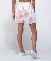 Desert Dreamer Yin Yang Pink Tie Dye Sweat Shorts