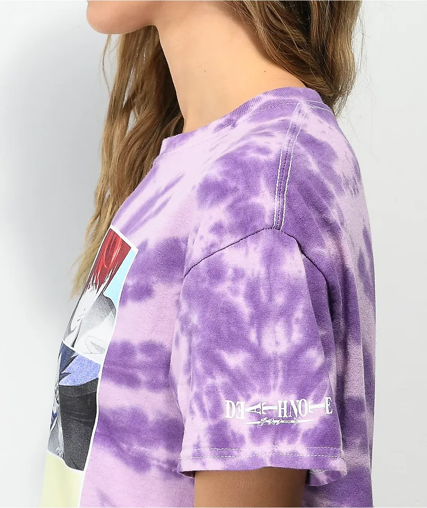 Desert Dreamer x Death Note Panels Purple Tie Dye T-Shirt