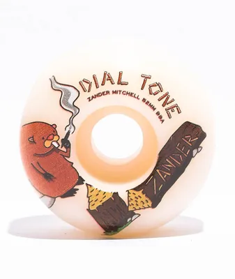 Dial Tone Mitchell 52mm 99a White Skateboard Wheels