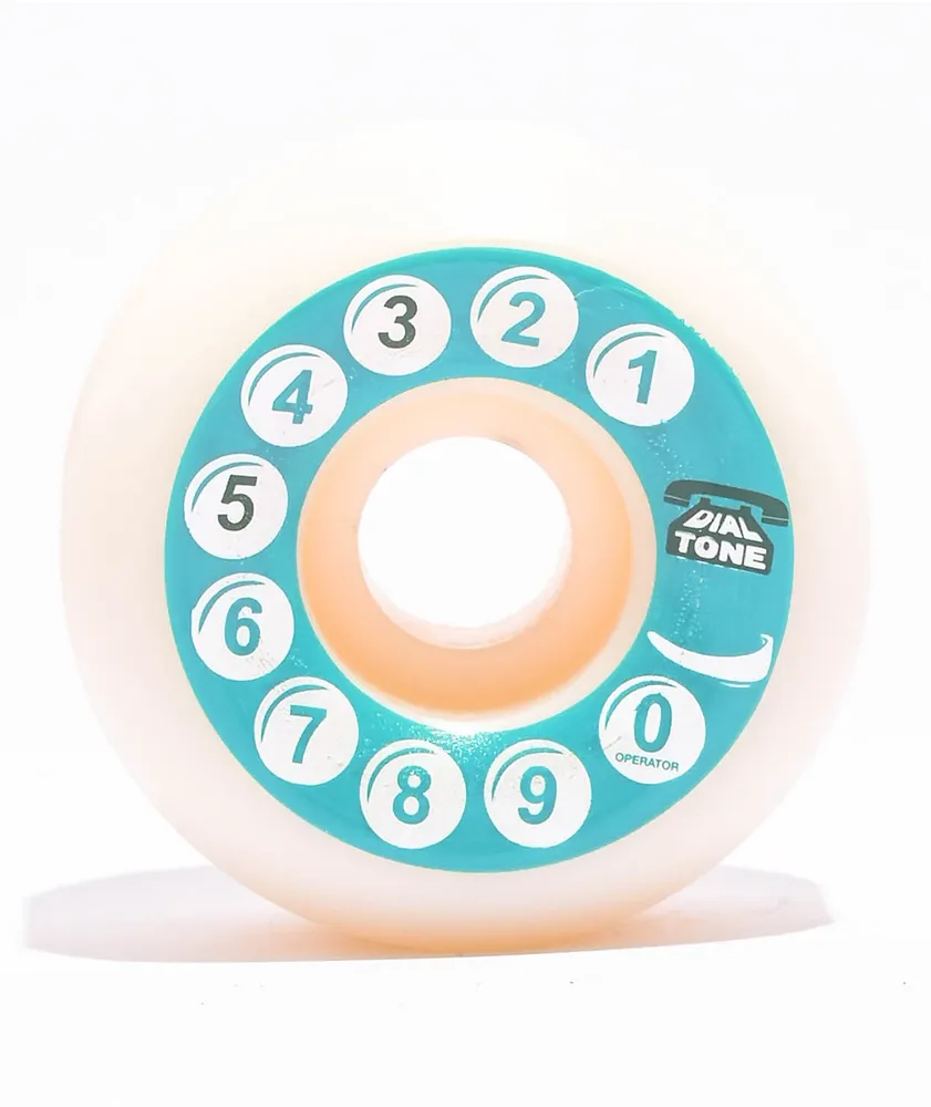 Dial Tone OG Rotary 53mm 101a White Skateboard Wheels