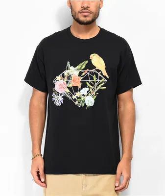 Diamond Supply Co. Canary Flowers Black T-Shirt