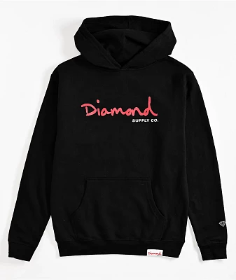 Diamond Supply Co. Kids OG Script Black Hoodie