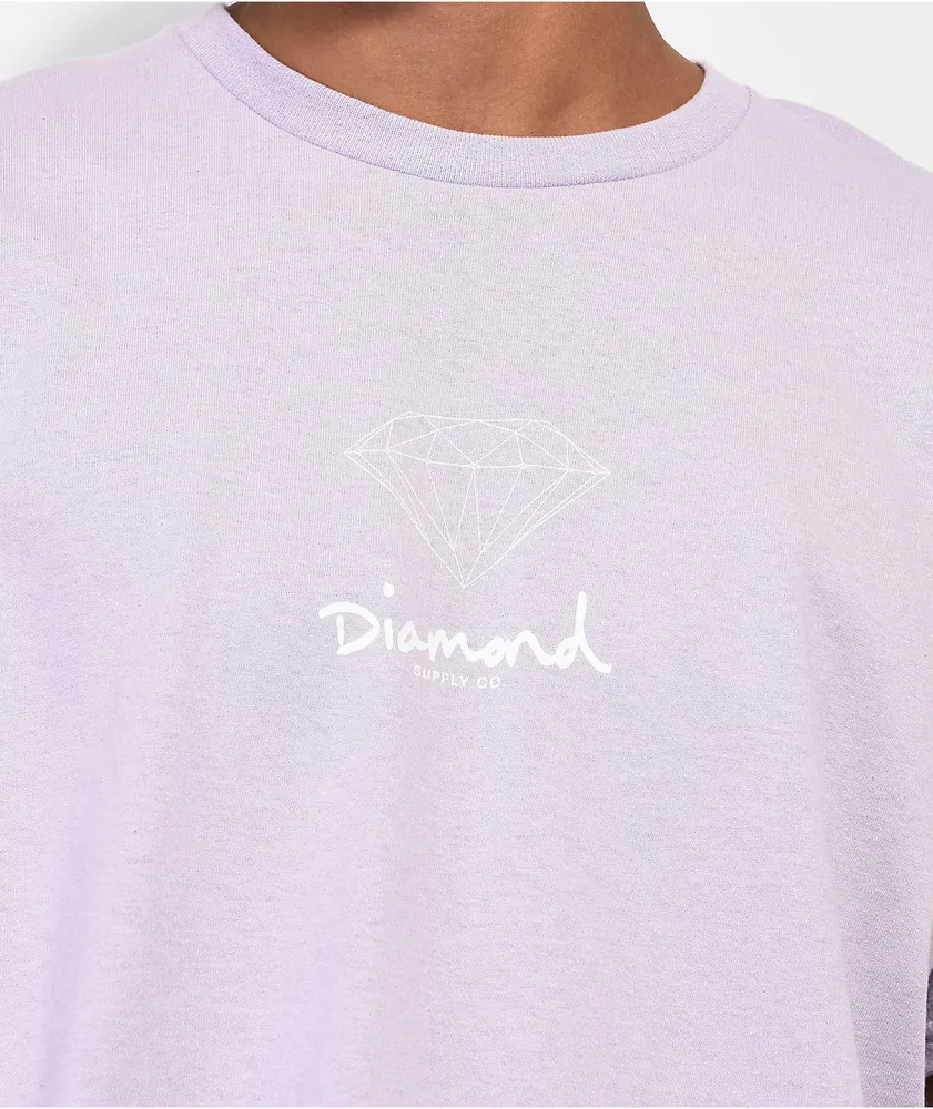 Diamond Supply Co. OG Center Sign Lavender T-Shirt