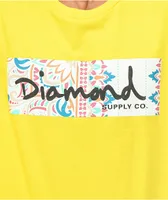 Diamond Supply Co. Patchwork Box Logo Yellow T-Shirt
