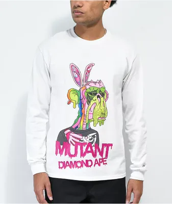 Diamond Supply Co. x Ape Mutant Ape Bunny White Long Sleeve T-Shirt