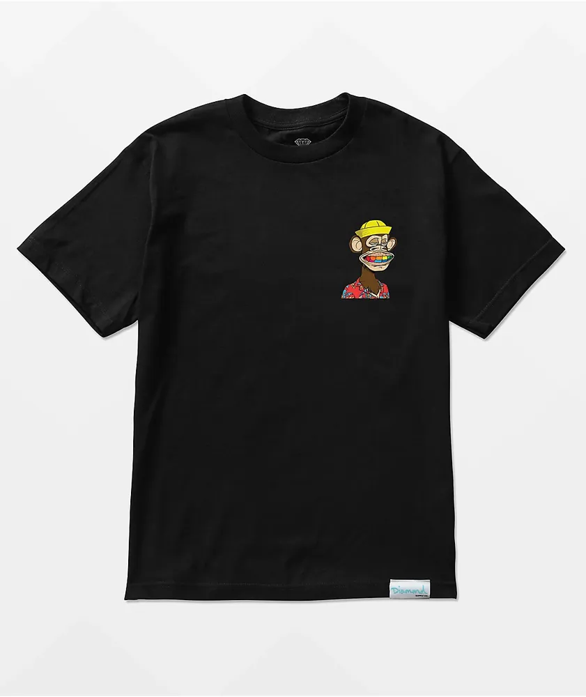 Diamond Supply Co. x Ape Rainbow Grill Black T-Shirt