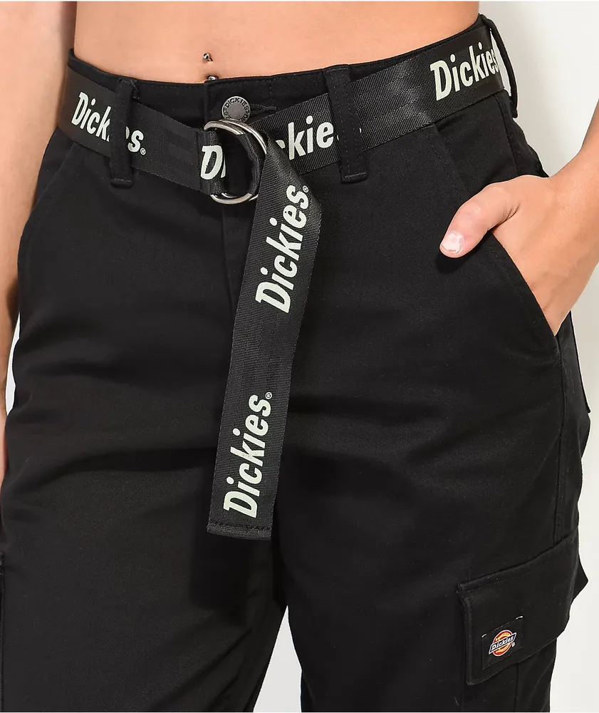 Dickies Belted Black Cargo Pants