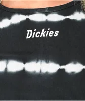 Dickies Black & White Tie Dye Long Sleeve Crop Shirt