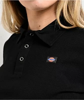 Dickies Black Long Sleeve Polo Top