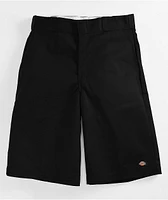 Dickies Flat Front Black Loose Fit Work Shorts