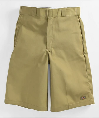 Dickies Flat Front Khaki Loose Fit Work Shorts