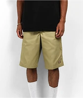 Dickies Flat Front Khaki Loose Fit Work Shorts