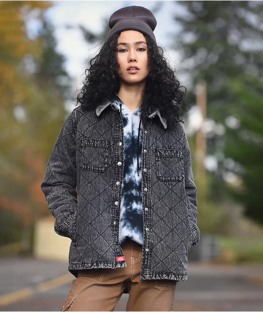 Dickies Oversized Tan Plaid Flannel Jacket